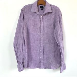 Saks Fifth Avenue 100% Linen Dress Shirt